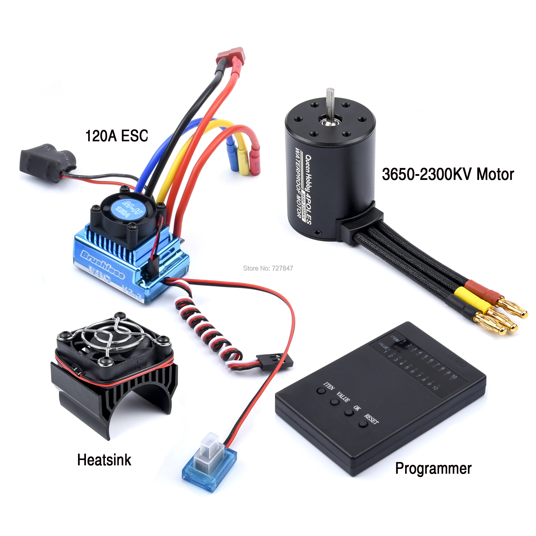 Brushless Motor 3650 - 3650 2300KV Brushless Motor & 45A