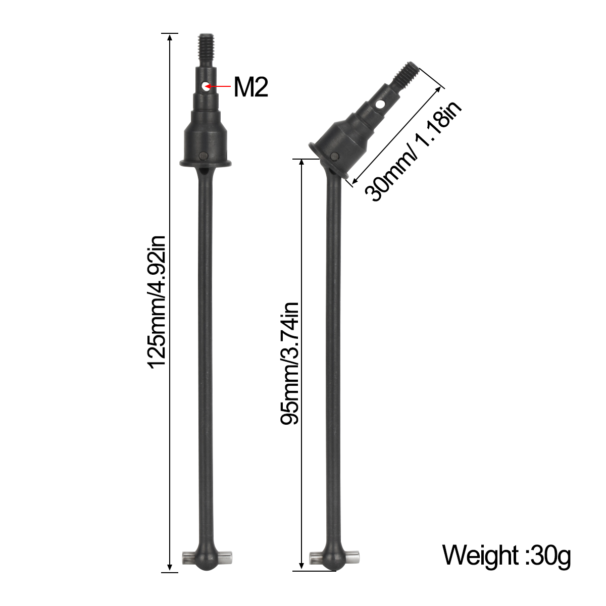 2Pcs Hard Steel Front Rear CVD - Rc Hobby Room のレビューと価格