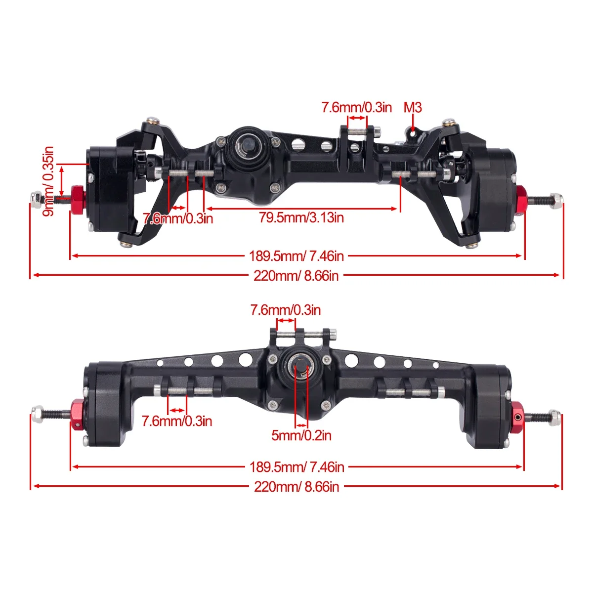 CNC Aluminum SCX10 III Front R - Rc Hobby Room のレビューと価格
