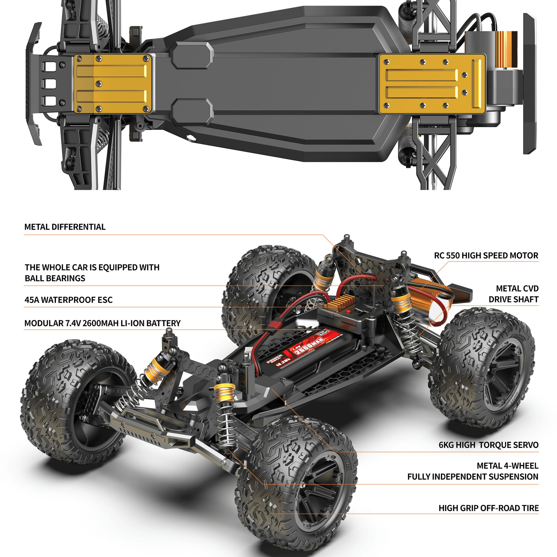 1:8 Large Size RC Car 60KM/H H - Rc Hobby Pro のレビューと価格