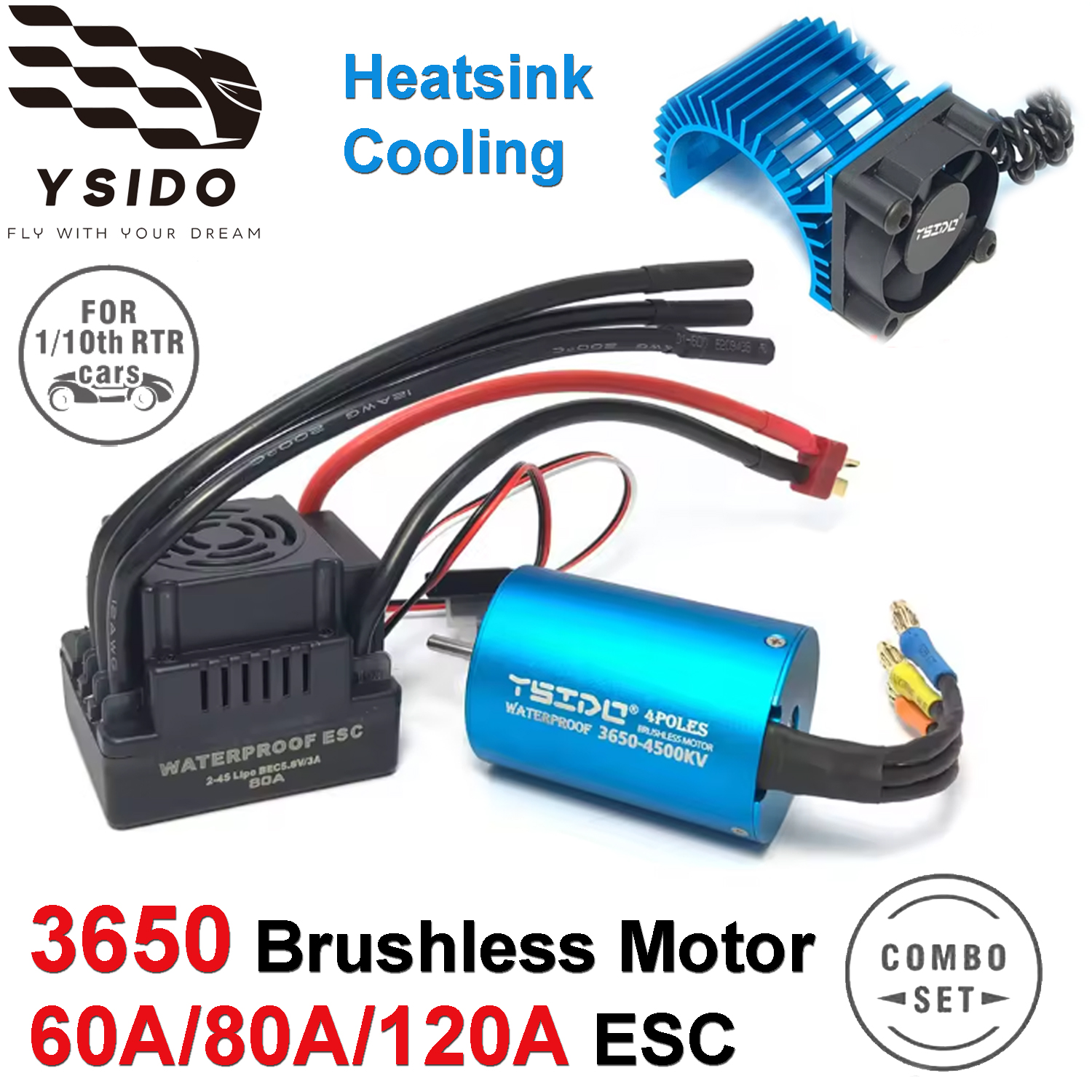 YSIDO 3650 Brushless Motor 60A - Brushless Motor 3650 のレビューと価格