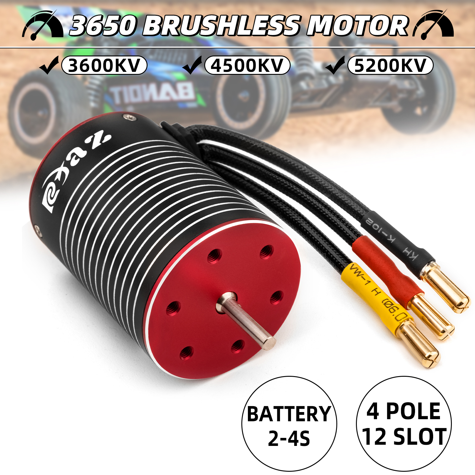 RC 3650 Brushless Motor For Ax - Brushless Motor 3650 のレビューと価格
