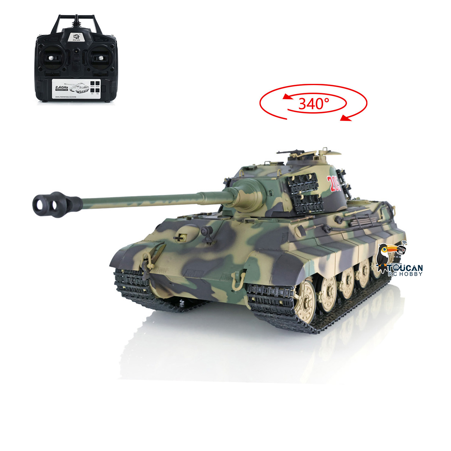 2.4G Heng Long 1/16 RTR RC Tan - Rc Hobby Kings のレビューと価格